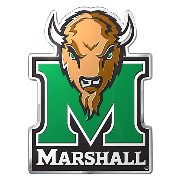 FanMats® - College "Marshall University" Green/Tan Embossed Emblem