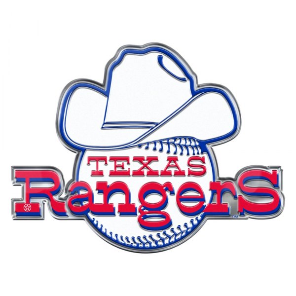 FanMats® - MLB "Texas Rangers" Red/White Embossed Emblem