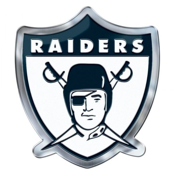 FanMats® - NFL "Oakland Raiders" Black/White Embossed Emblem