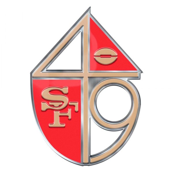 FanMats® - NFL "San Francisco 49ers" Red/Gold Embossed Emblem