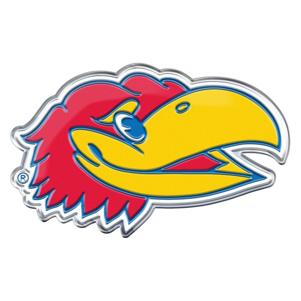 FanMats® - College "University of Kansas" Red/Yellow Embossed Emblem