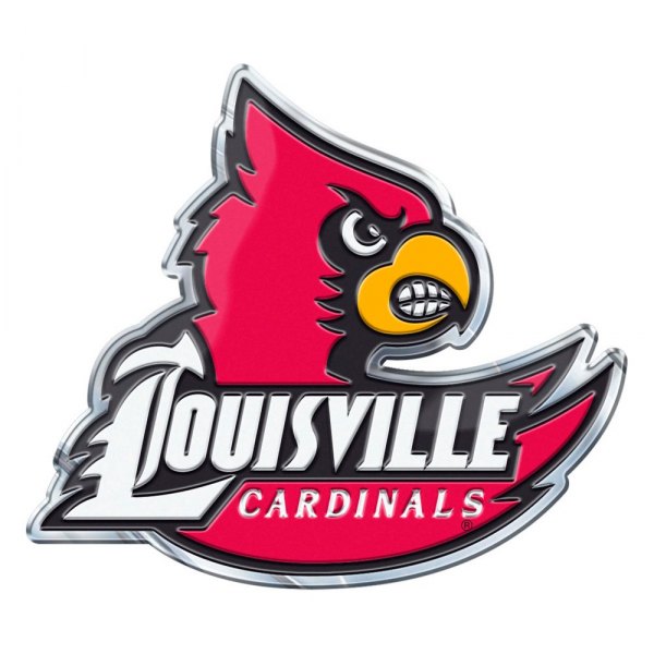 FanMats® - College "University of Louisville" Red Embossed Emblem