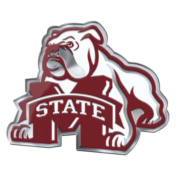 FanMats® - College "Mississippi State University" Maroon/White Embossed Emblem