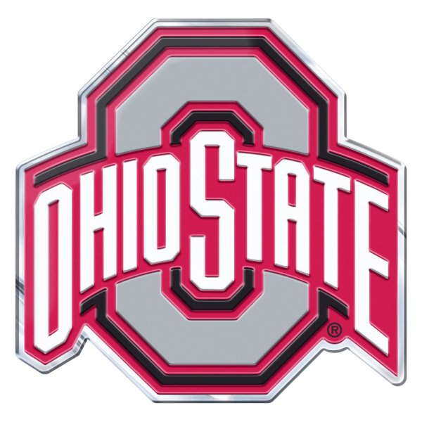 FanMats® - College "Ohio State University" Red/White Embossed Emblem