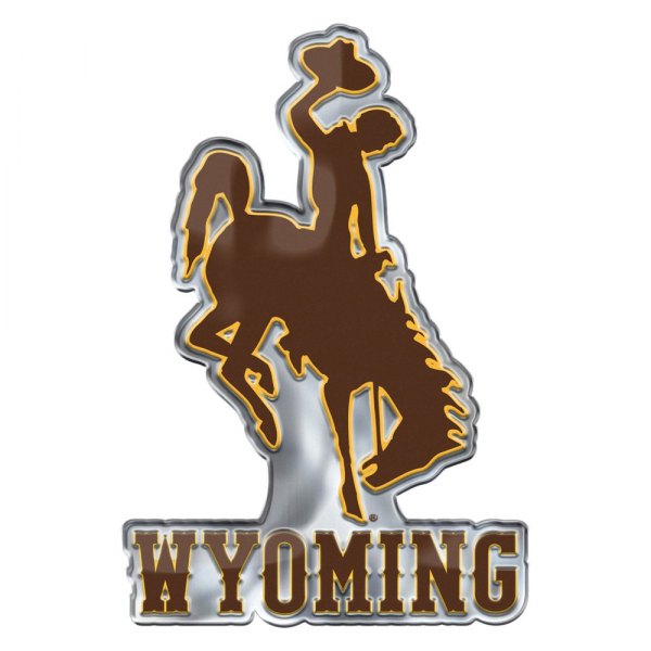 FanMats® - College "University of Wyoming" Brown/Yellow Embossed Emblem