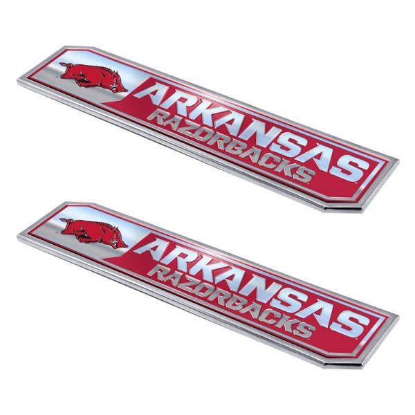 FanMats® - College "University of Arkansas" Embossed Truck Emblems