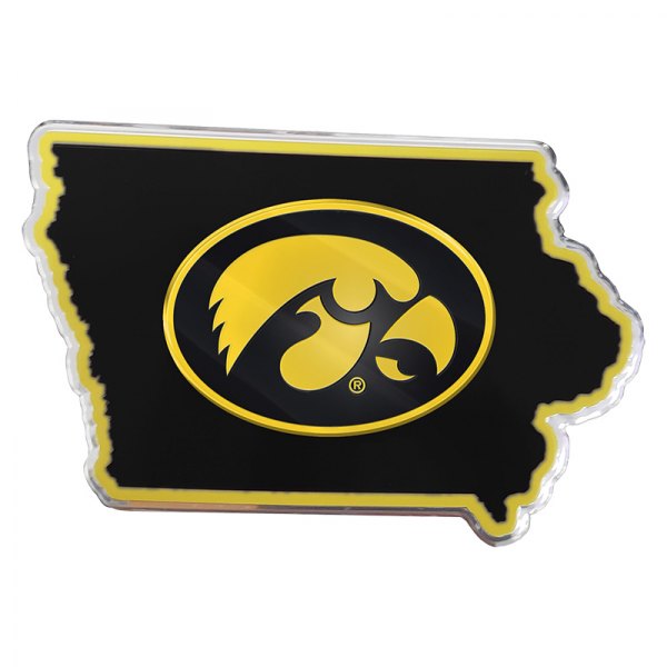 FanMats® - College "University of Iowa" Embossed State Emblem