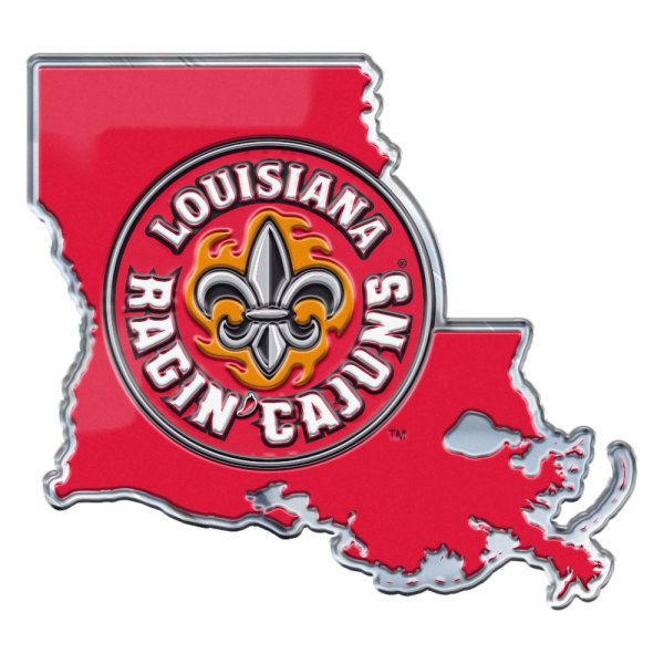 FanMats® - College "University of Louisiana-Lafayette" Embossed State Emblem