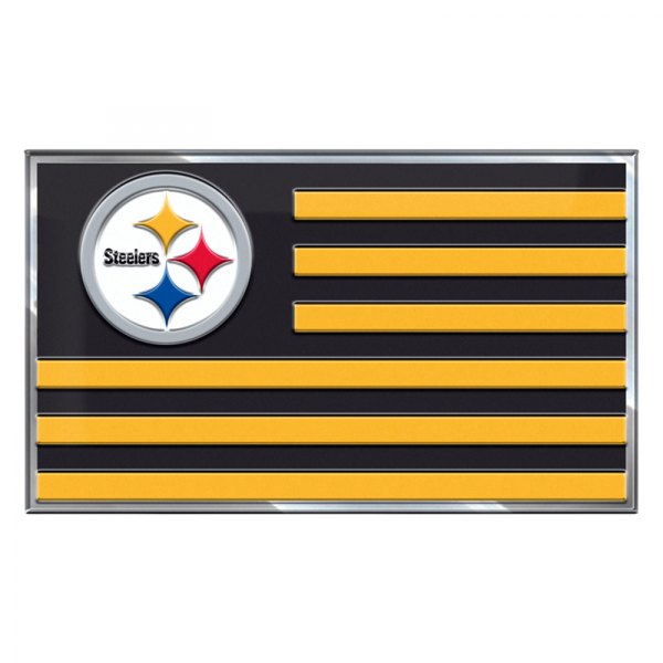 FanMats® - NFL "Pittsburgh Steelers" Multicolor Embossed State Flag Emblem
