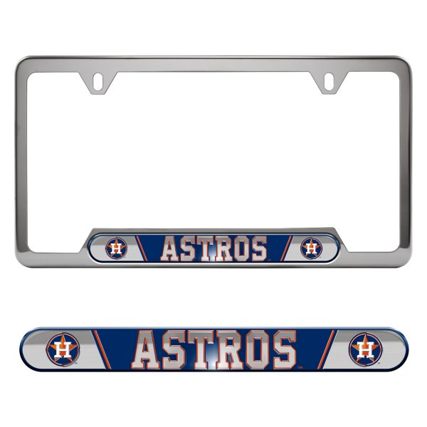 FanMats® - Sport Embossed MLB License Plate Frame with Houston Astros Logo
