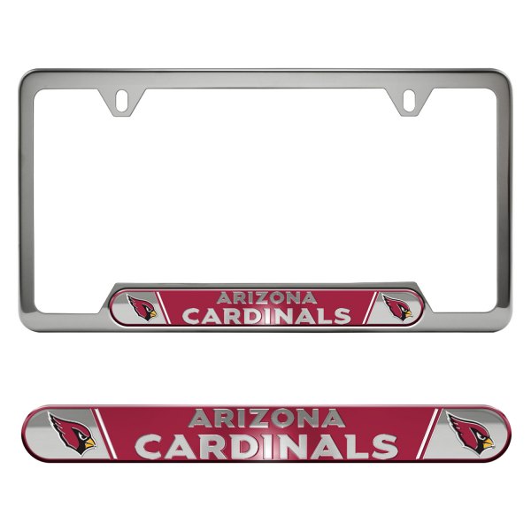 FanMats® - Sport Embossed NFL License Plate Frame with Arizona Cardinals Logo
