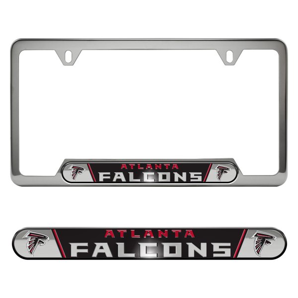 FanMats® - Sport Embossed NFL License Plate Frame with Atlanta Falcons Logo