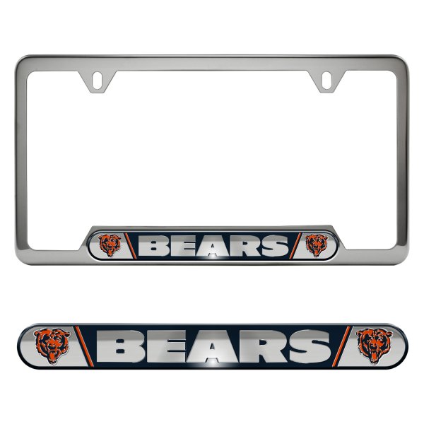 FanMats® - Sport Embossed NFL License Plate Frame with Chicago Bears Logo