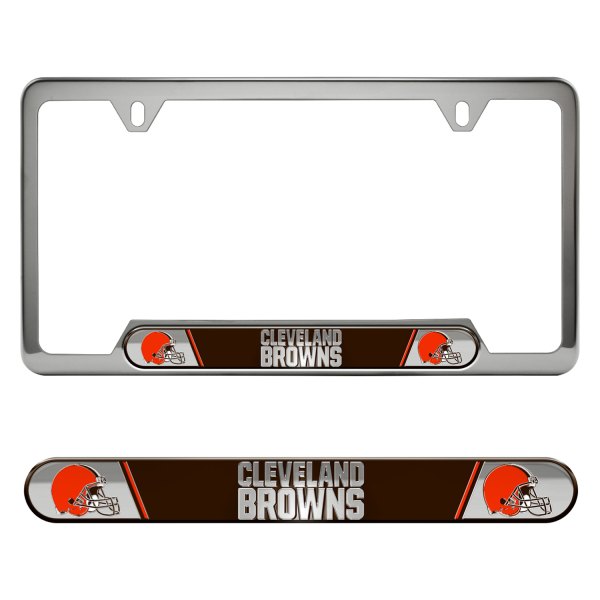 FanMats® - Sport Embossed NFL License Plate Frame with Cleveland Browns Logo