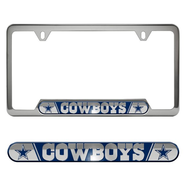 FanMats® - Sport Embossed NFL License Plate Frame with Dallas Cowboys Logo