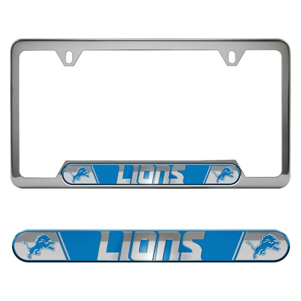 FanMats® - Sport Embossed NFL License Plate Frame with Detroit Lions Logo