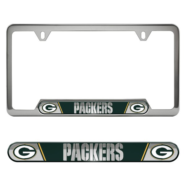 FanMats® - Sport Embossed NFL License Plate Frame with Green Bay Packers Logo