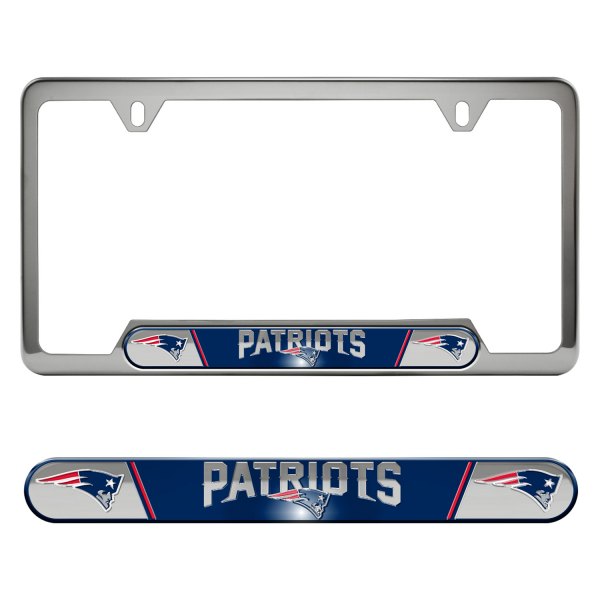 FanMats® - Sport Embossed NFL License Plate Frame with New England Patriots Logo