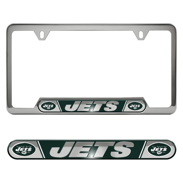 FanMats® - Sport Embossed NFL License Plate Frame with New York Jets Logo