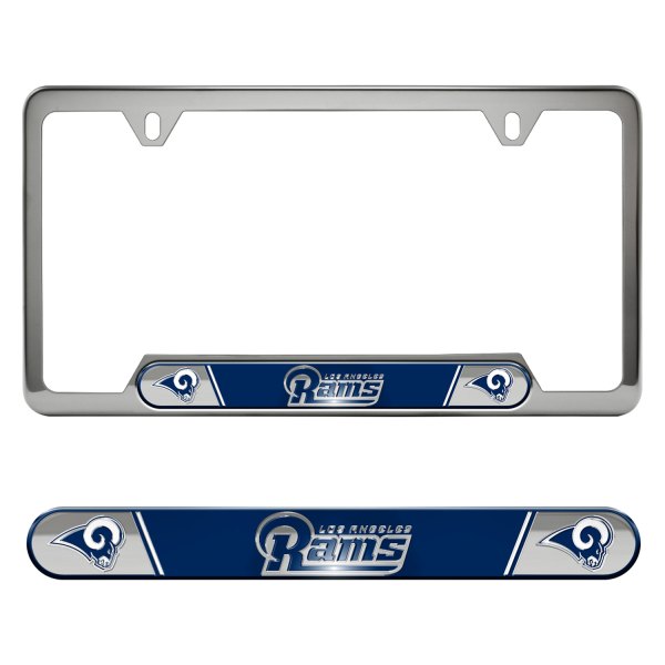 FanMats® - Sport Embossed NFL License Plate Frame with Los Angeles Rams Logo