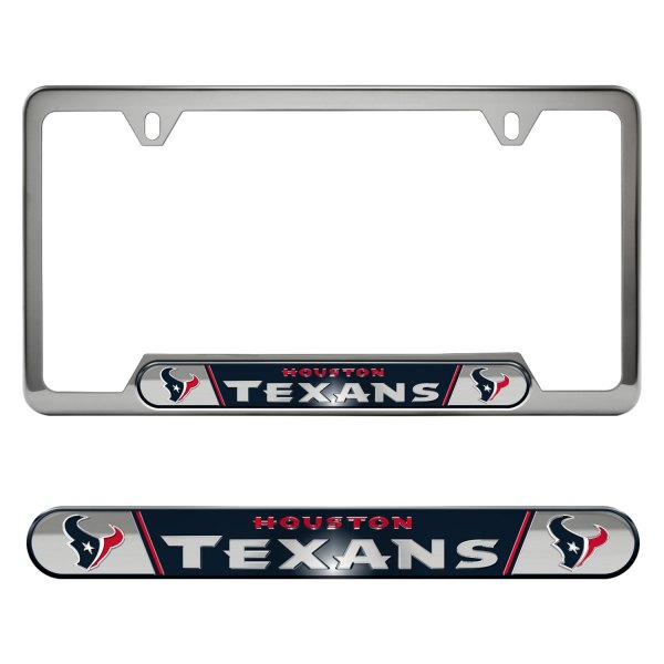 FanMats® - Sport Embossed NFL License Plate Frame with Houston Texans Logo