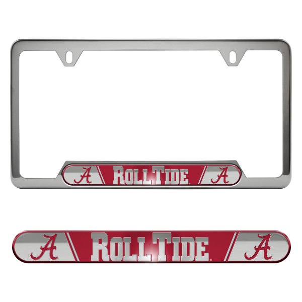 FanMats® - Collegiate Embossed License Plate Frame with University of Alabama Logo