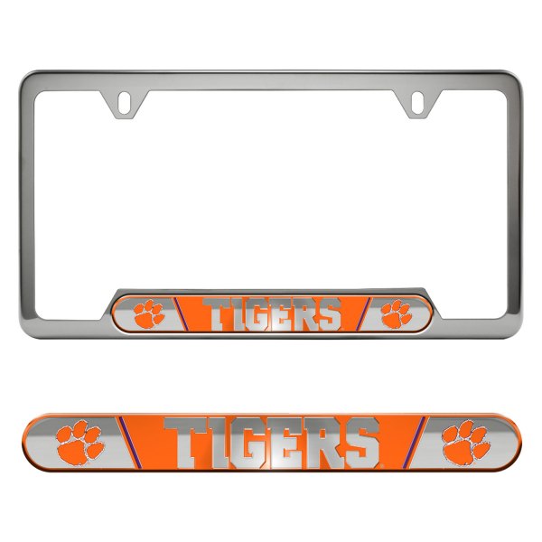 FanMats® - Collegiate Embossed License Plate Frame with Clemson University Logo