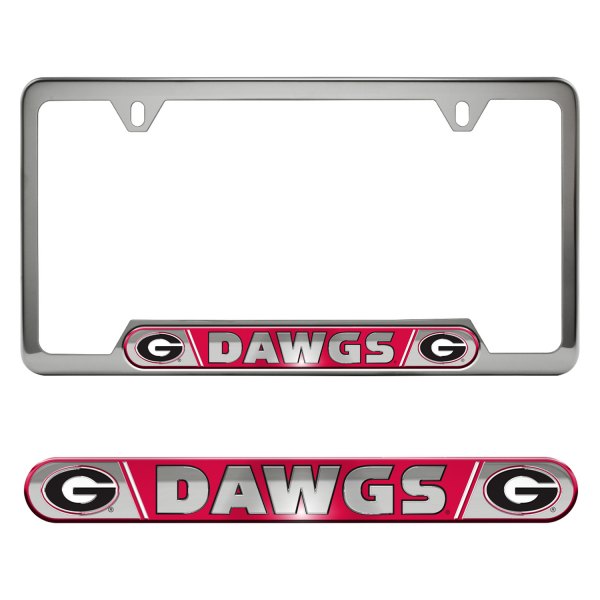 FanMats® - Collegiate Embossed License Plate Frame with University of Georgia Logo