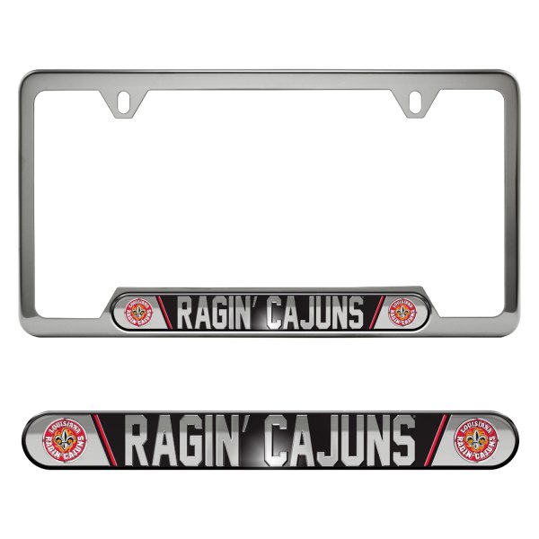 FanMats® - Collegiate Embossed License Plate Frame with University of Louisiana-Lafayette Logo