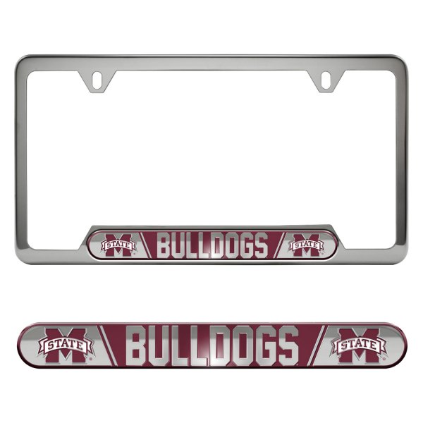 FanMats® - Collegiate Embossed License Plate Frame with Mississippi State University Logo