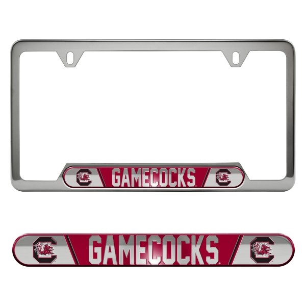 FanMats® - Collegiate Embossed License Plate Frame with University of South Carolina Logo