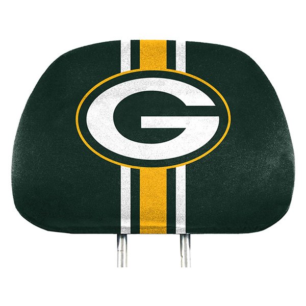  FanMats® - Headrest Covers with Printed Green Bay Packers Logo