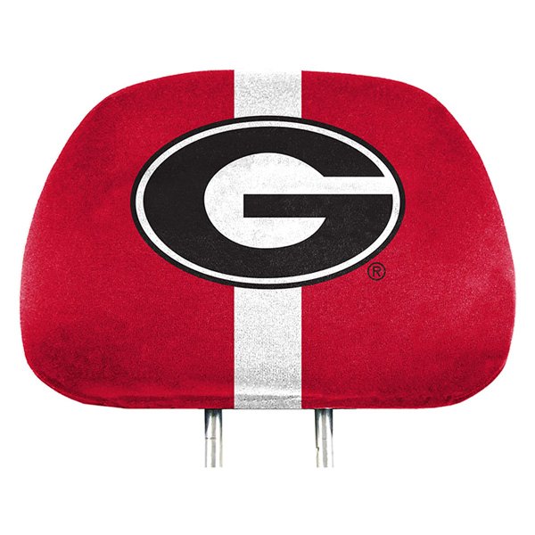 FanMats® - Headrest Covers with Printed Georgia Bulldogs Logo
