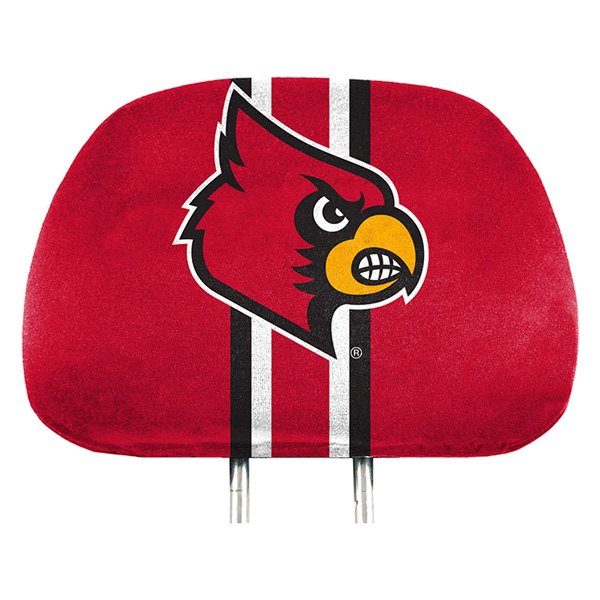  FanMats® - Headrest Covers with Printed Louisville Cardinals Logo