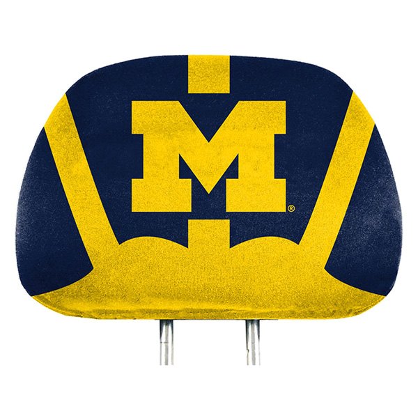  FanMats® - Headrest Covers with Printed Michigan Wolverines Logo