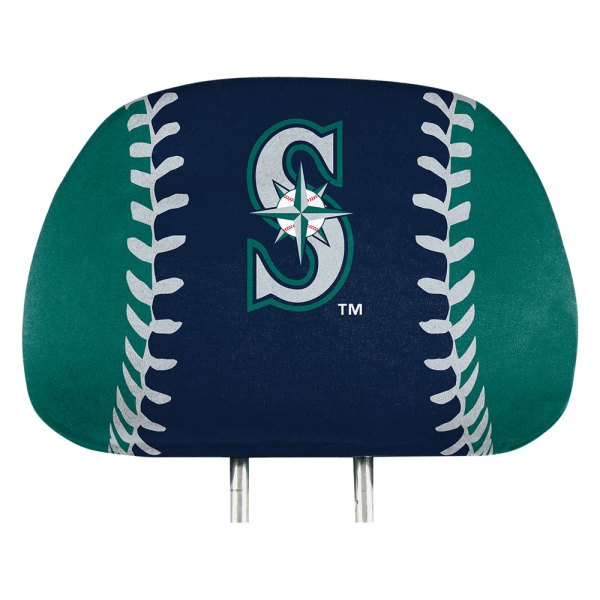  FanMats® - Headrest Covers with Printed Seattle Mariners Logo