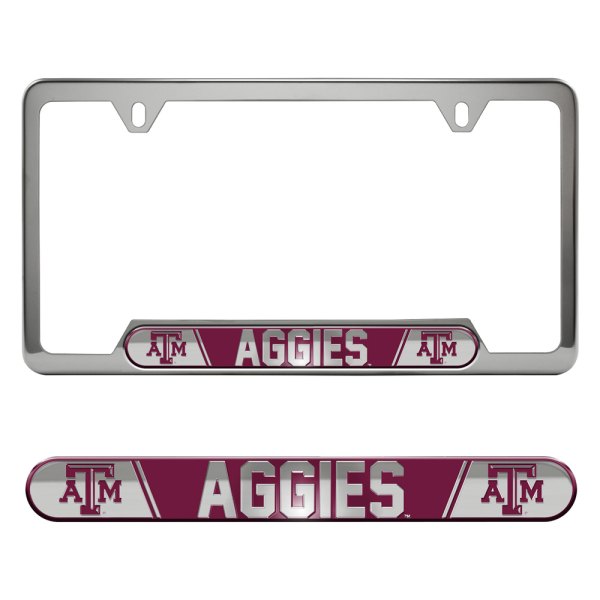 FanMats® - Collegiate Embossed License Plate Frame with Texas A&M University