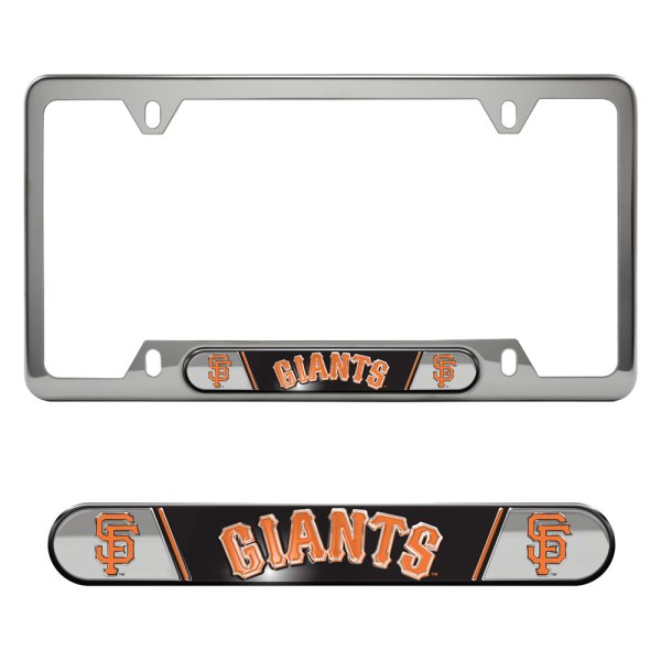 FanMats® - Sport Embossed MLB License Plate Frame with San Francisco Giants Logo