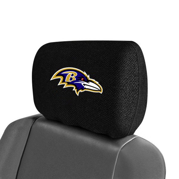  FanMats® - Headrest Covers with Embroidered Baltimore Ravens Logo