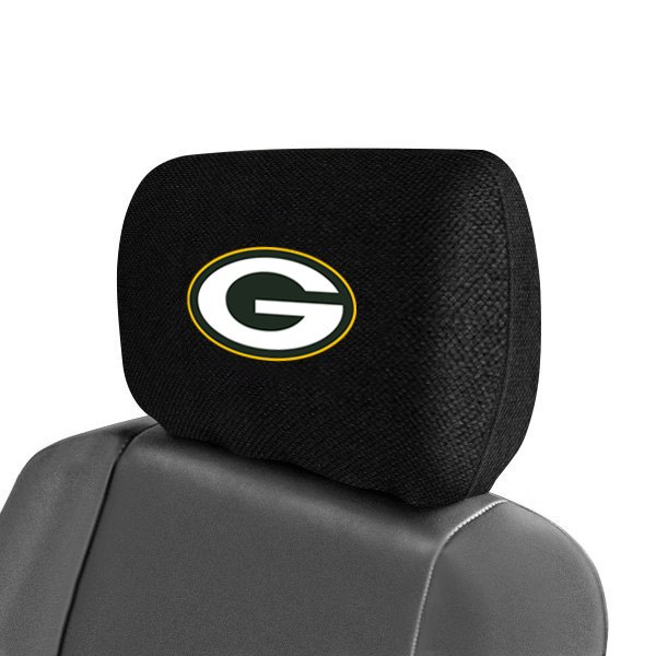  FanMats® - Headrest Covers with Embroidered Green Bay Packers Logo