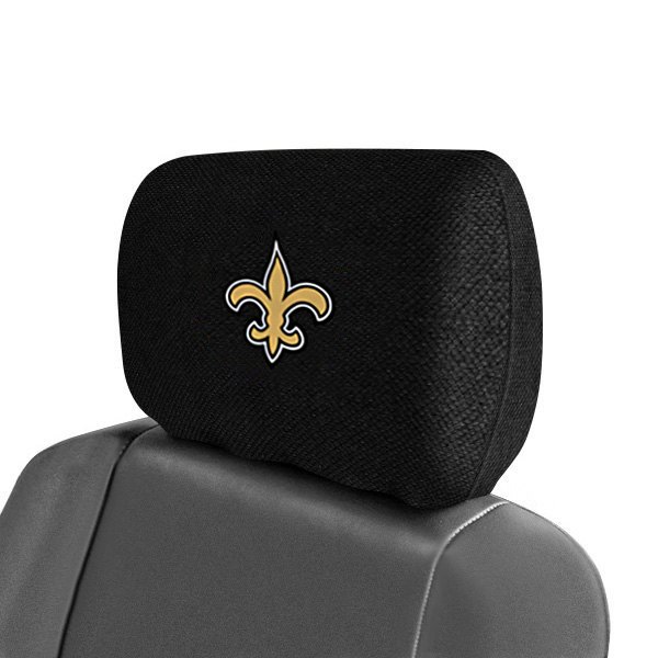  FanMats® - Headrest Covers with Embroidered New Orleans Saints Logo