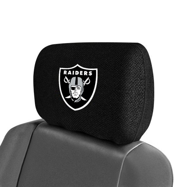  FanMats® - Headrest Covers with Embroidered Oakland Raiders Logo