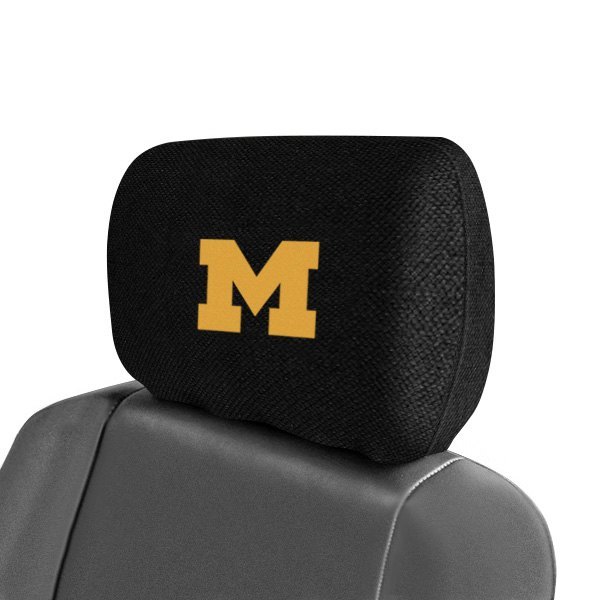  FanMats® - Headrest Covers with Embroidered University of Michigan Logo