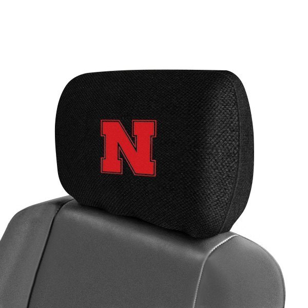  FanMats® - Headrest Covers with Embroidered University of Nebraska Logo