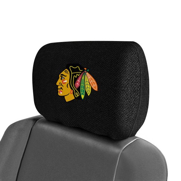  FanMats® - Headrest Covers with Embroidered Chicago Blackhawks Logo