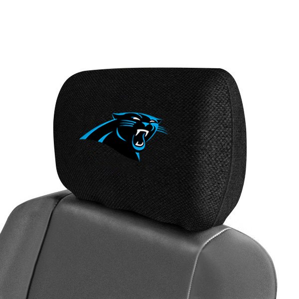  FanMats® - Headrest Covers with Embroidered Carolina Panthers Logo