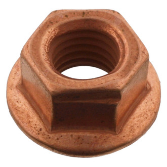 Febi® - Copper Plated Steel Lock Plate to Exhaust Manifold and Bifurcated Front Pipe Nut