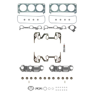Fel-Pro® - Cylinder Head Gasket Set without Push Rod Guides on Intake Gasket, Head Bolts & Exhaust Pipe Packing