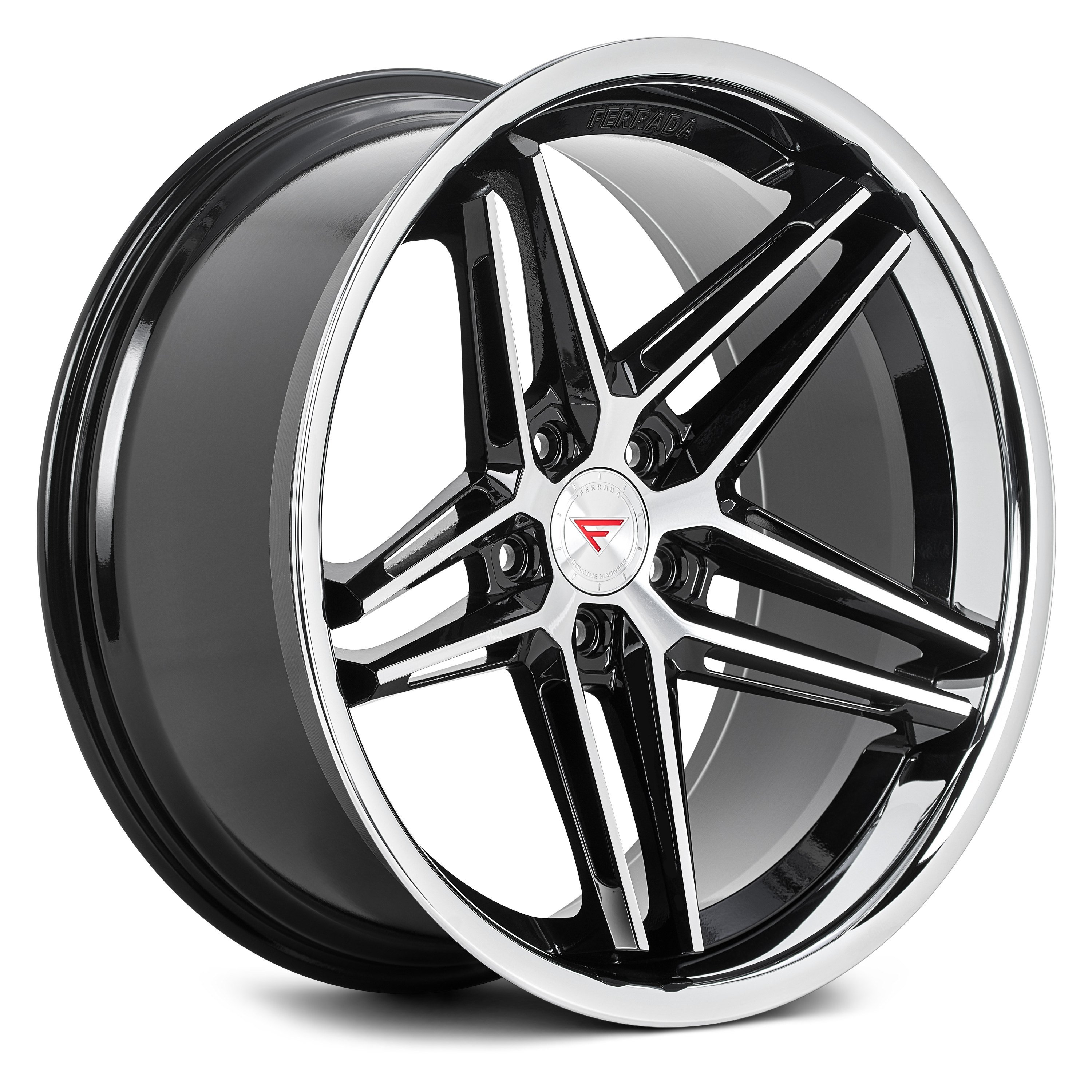 FERRADA® CM1 Wheels - Black with Machined Face with Chrome