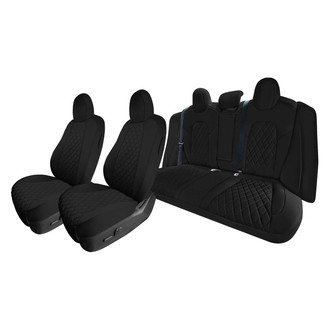 FH Group® - Faux Leather 1st and 2nd Row Black Custom Seat Covers